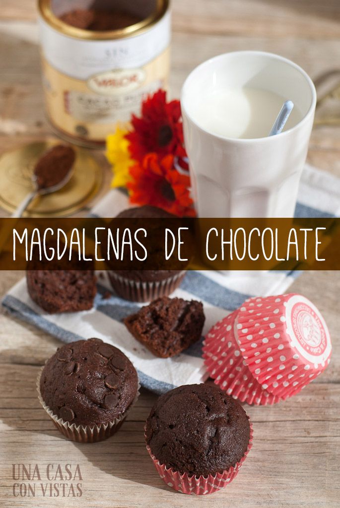 Magdalenas de chocolate caseras