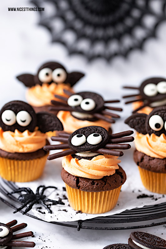 Cupcakes araña de Halloween