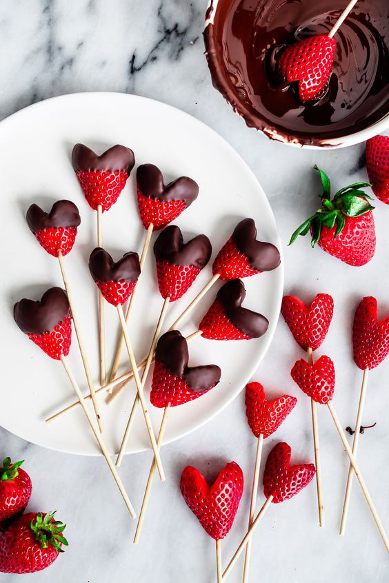 Fresas y chocolate para San Valentín