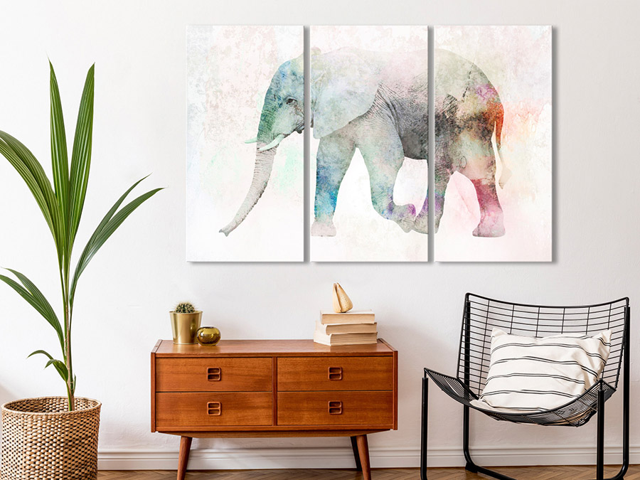 Composición cuadros con elefante
