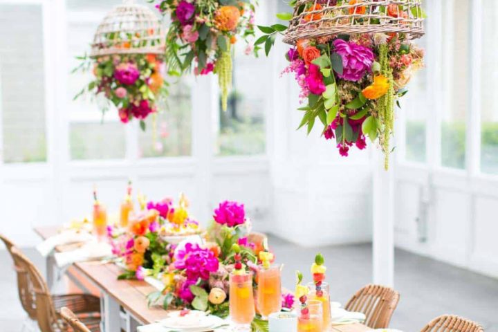 Flores para una mesa de verano