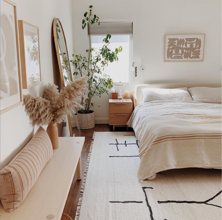 Un dormitorio de estilo nórdico en Los Angeles